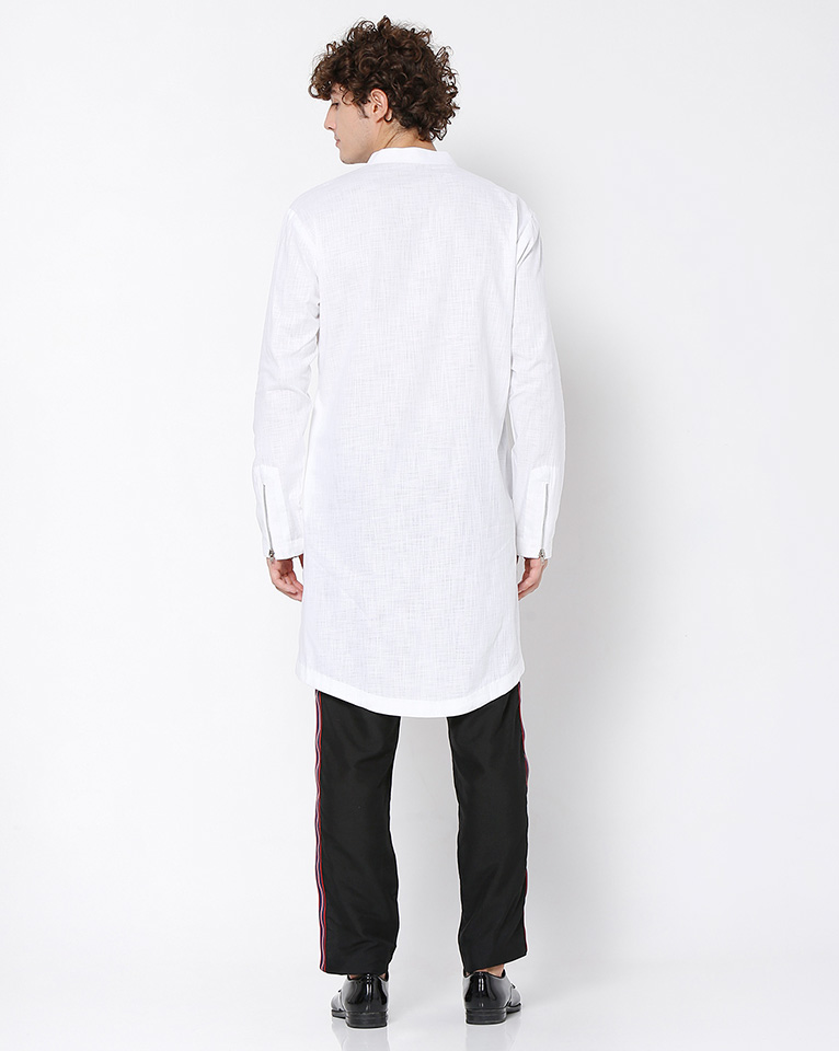Mandarin zipper collar kurta 