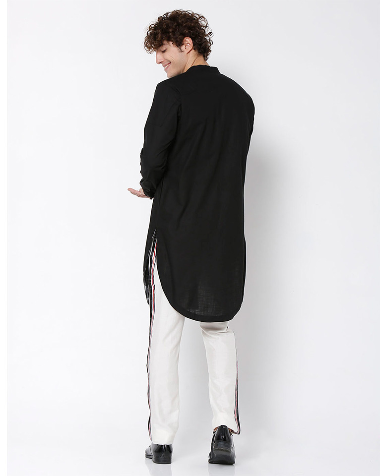 Mandarin zipper collar kurta 