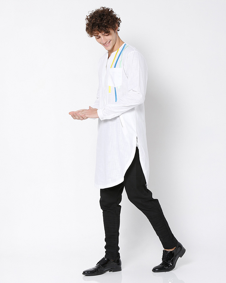 ROUND NECK ZIPPER KURTA