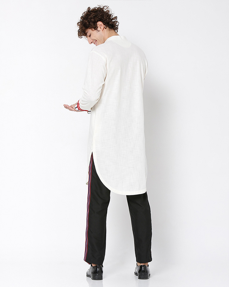 Mandarin zipper collar kurta 