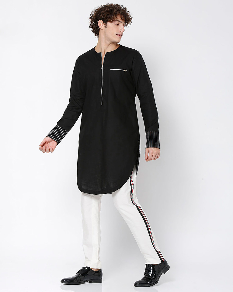 ROUND NECK ZIPPER KURTA