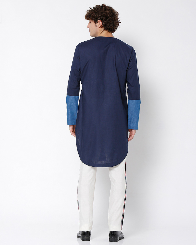 Round Neck Zipper Kurta