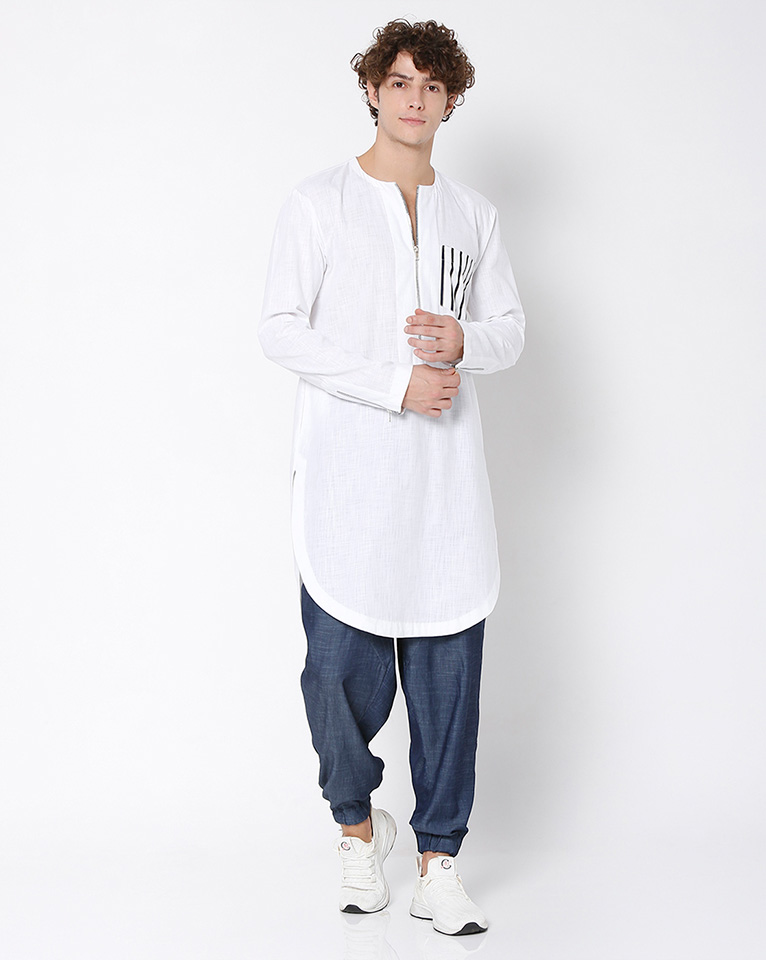 ROUND NECK ZIPPER KURTA