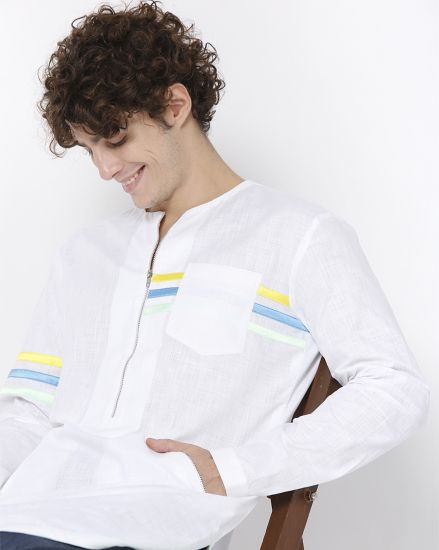 ROUND NECK ZIPPER KURTA 
