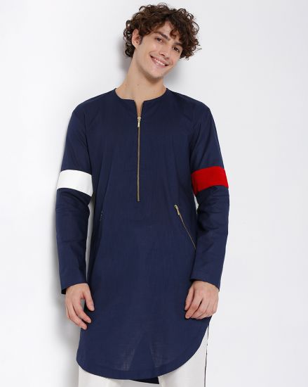 ROUND NECK ZIPPER KURTA 