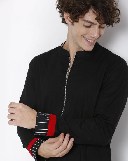 Mandarin zipper collar kurta  