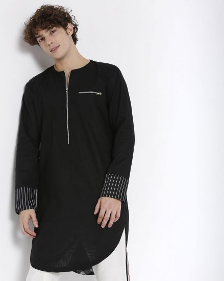 ROUND NECK ZIPPER KURTA 